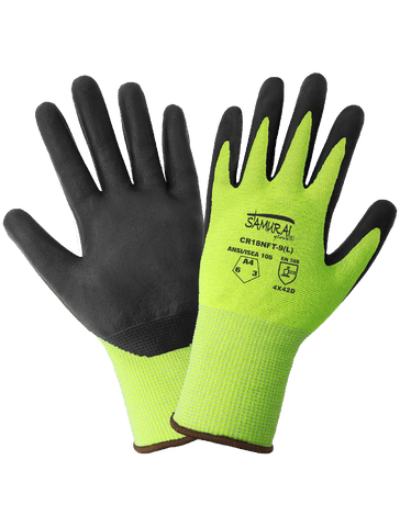 Samurai - High Visibility 18 Gauge, ANSI Grade Level 2 Cut Resistant Gloves