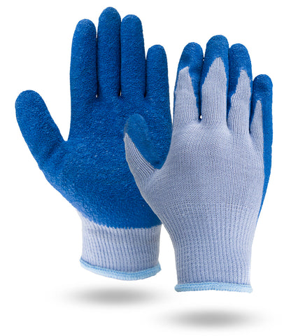 Blue/Grey Palm Dipped Gloves