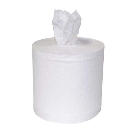 2 ply white center pull towel