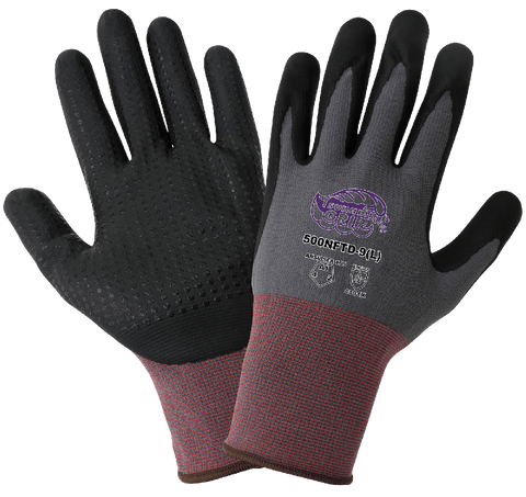 Tsunami Grip - Lightweight Seamless Dotted Palm Coated Gloves