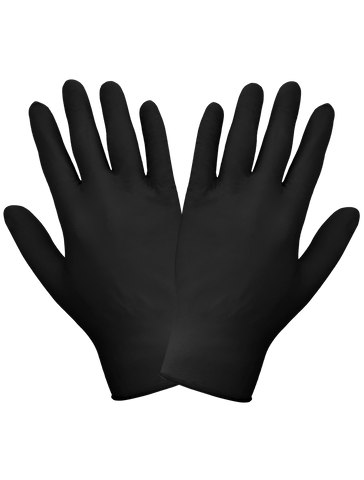 Disposable Nitrile Powder Free Gloves - Black