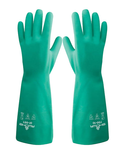 Chemical Resistant Flocked Nitrile Gloves