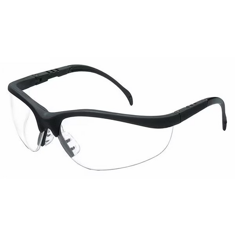 Klondike® Black Safety Glasses with Clear Duramass® Hard Coat Lens