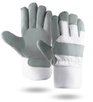 White Suede Cowhide Leather Palm Gloves