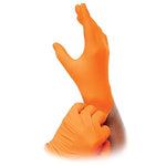 Disposable Nitrile Powder Free Glove - Orange Lightning