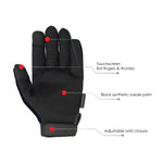 Black Touchscreen Mechanics Gloves