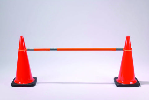 PVC Retractable Cone Bar, Orange, 5-9'