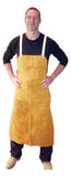 Radnor√•√Ç 24" X 48" Bourbon Brown Side Split Leather Bib Apron With Two Chest Pockets, Cotton Crossed Back Straps And Side Release Buckles