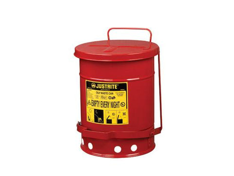 Oily Waste Can, 6 Gallon Self-Closing