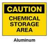 Caution - Chemical Storage Area Sign, 10"x14"
